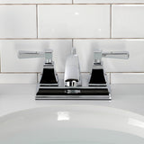 Concord Two-Handle 3-Hole Deck Mount 4" Centerset Bathroom Faucet with Pop-Up Drain