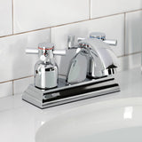 Concord Double-Handle 3-Hole Deck Mount 4-Inch Centerset Bathroom Faucet with Pop-Up Drain