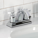 Millennium Two-Handle 3-Hole Deck Mount 4" Centerset Bathroom Faucet with Pop-Up Drain