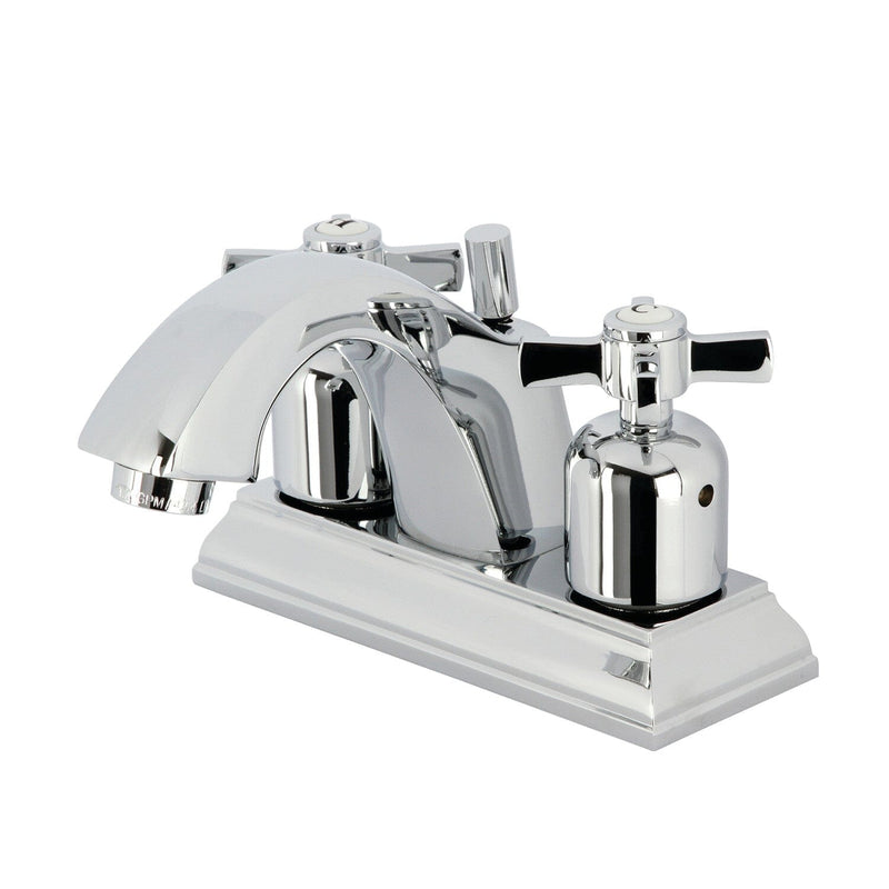 Millennium Double-Handle 3-Hole Deck Mount 4-Inch Centerset Bathroom Faucet with Pop-Up Drain