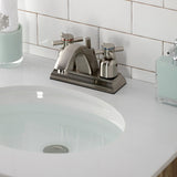 Concord Double-Handle 3-Hole Deck Mount 4-Inch Centerset Bathroom Faucet with Pop-Up Drain