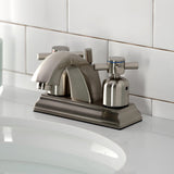 Concord Double-Handle 3-Hole Deck Mount 4-Inch Centerset Bathroom Faucet with Pop-Up Drain