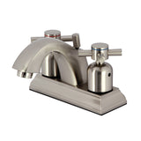 Concord Double-Handle 3-Hole Deck Mount 4-Inch Centerset Bathroom Faucet with Pop-Up Drain