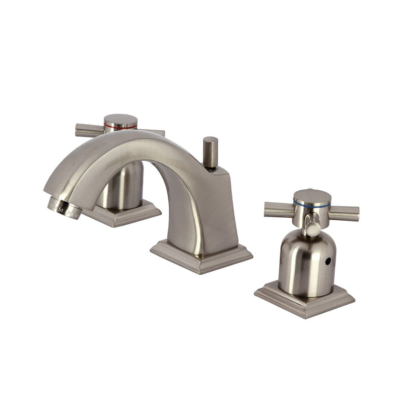 Concord Two-Handle 3-Hole Deck Mount Widespread Bathroom Faucet with Brass Pop-Up Drain