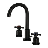 Concord Two-Handle 3-Hole Deck Mount Widespread Bathroom Faucet with Brass Pop-Up Drain