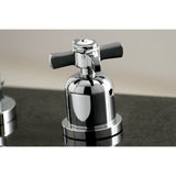 Millennium Two-Handle 3-Hole Deck Mount Widespread Bathroom Faucet with Brass Pop-Up Drain