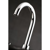 Millennium Two-Handle 3-Hole Deck Mount Widespread Bathroom Faucet with Brass Pop-Up Drain