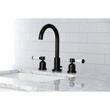 Paris Two-Handle 3-Hole Deck Mount Widespread Bathroom Faucet with Pop-Up Drain