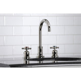 Concord Two-Handle 3-Hole Deck Mount Widespread Bathroom Faucet with Brass Pop-Up Drain