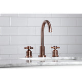 Concord Two-Handle 3-Hole Deck Mount Widespread Bathroom Faucet with Brass Pop-Up Drain