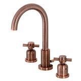 Concord Two-Handle 3-Hole Deck Mount Widespread Bathroom Faucet with Brass Pop-Up Drain