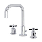 Millennium Two-Handle 3-Hole Deck Mount Widespread Bathroom Faucet with Pop-Up Drain