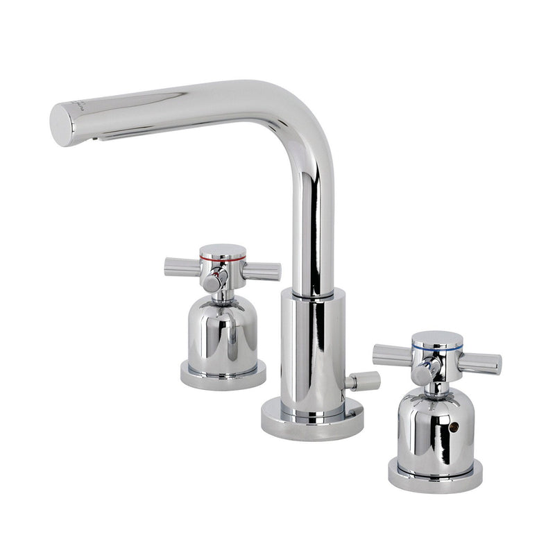 Concord Two-Handle 3-Hole Deck Mount Widespread Bathroom Faucet with Brass Pop-Up Drain