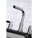 NuvoFusion Two-Handle 3-Hole Deck Mount Widespread Bathroom Faucet with Pop-Up Drain