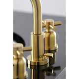 Concord Two-Handle 3-Hole Deck Mount Widespread Bathroom Faucet with Brass Pop-Up Drain