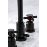 Concord Two-Handle 3-Hole Deck Mount Widespread Bathroom Faucet with Brass Pop-Up Drain