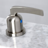 Centurion Two-Handle 3-Hole Deck Mount Widespread Bathroom Faucet with Pop-Up Drain