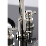 Concord Two-Handle 3-Hole Deck Mount Widespread Bathroom Faucet with Brass Pop-Up Drain