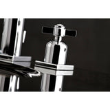 Millennium Two-Handle 3-Hole Deck Mount Widespread Bathroom Faucet with Retail Pop-Up Drain