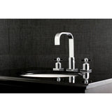 Millennium Two-Handle 3-Hole Deck Mount Widespread Bathroom Faucet with Pop-Up Drain