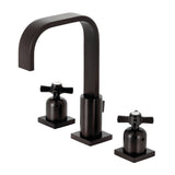 Millennium Two-Handle 3-Hole Deck Mount Widespread Bathroom Faucet with Retail Pop-Up Drain