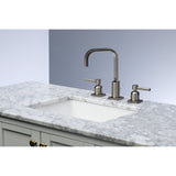 Concord Two-Handle 3-Hole Deck Mount Widespread Bathroom Faucet with Pop-Up Drain