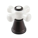 Porcelain Cross Handle, Diverter for Tub and Shower Faucet