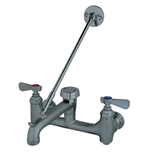 Commercial Two-Handle 2-Hole Wall Mount Commercial Service Sink Faucet