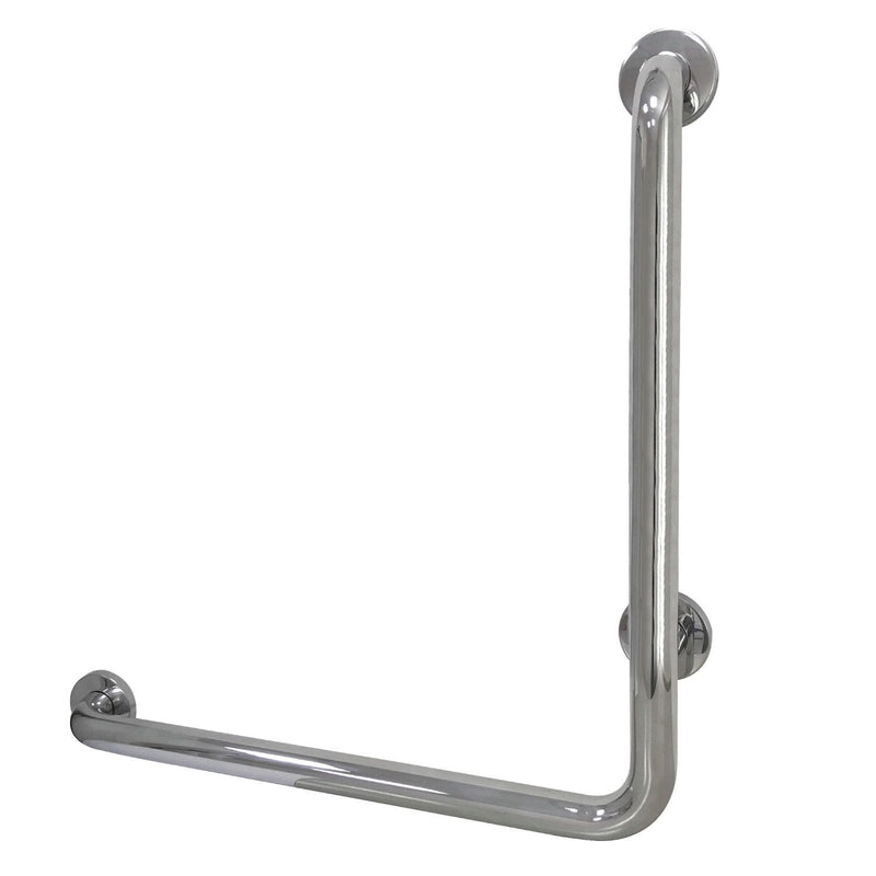 Made To Match 24-Inch x 24-Inch L-Shaped Stainless Steel ADA Grab Bar - Left Hand