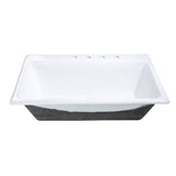 Towne 36-Inch Cast Iron Self-Rimming 4-Hole Single Bowl Drop-In Kitchen Sink