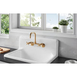 Petra Galley 30-Inch x 20-Inch Cast Iron Wall Mount Kitchen Sink