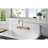 Petra Galley 36-Inch x 20-Inch Cast Iron Wall Mount Kitchen Sink