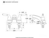Magellan Two-Handle 2-Hole Deck Mount 4" Centerset Bathroom Faucet