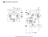Restoration Double-Handle 3-Hole Deck Mount 4-Inch Centerset Bathroom Faucet with Pop-Up Drain