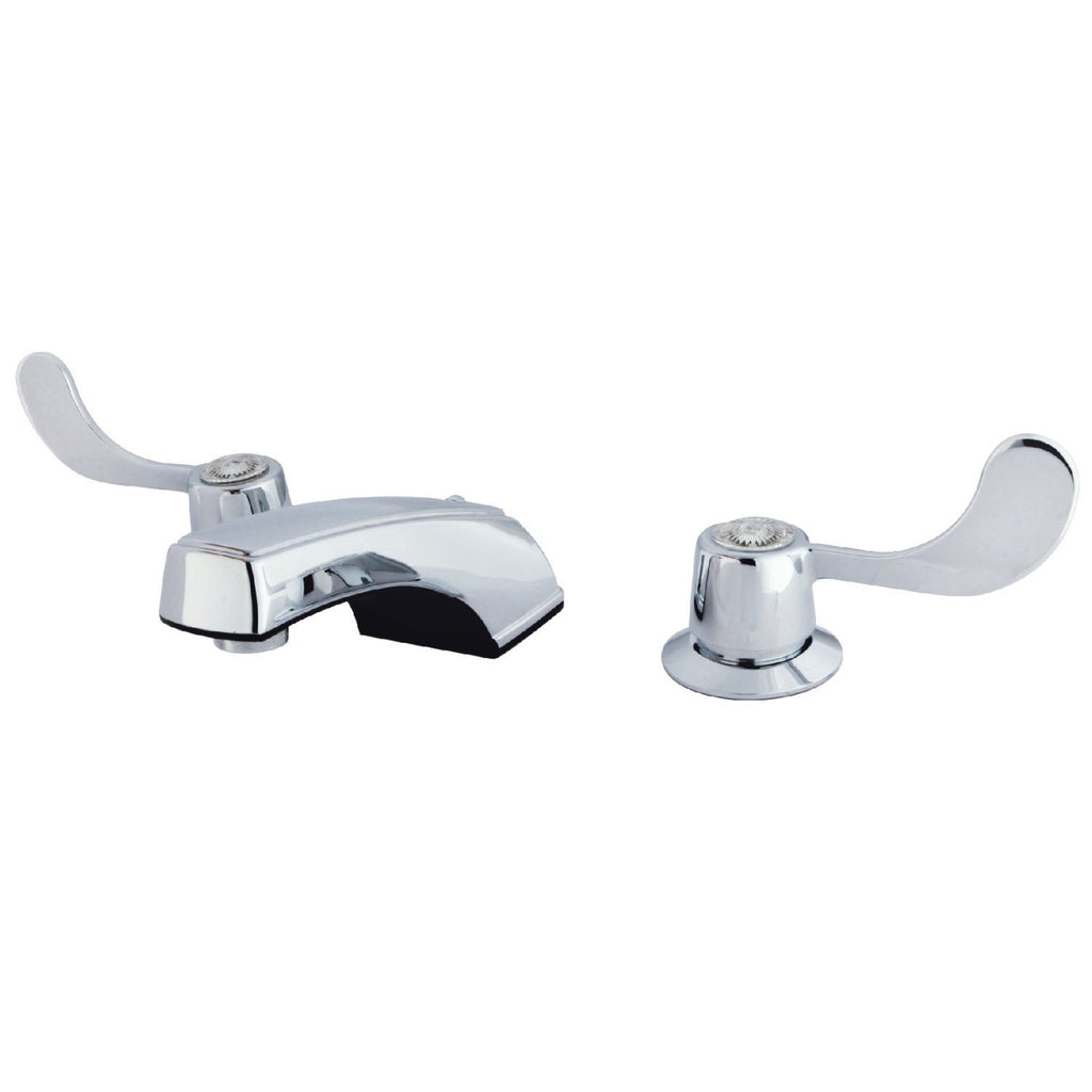 Vista Two-Handle 3-Hole Deck Mount Widespread Bathroom Faucet with Grid Strainer