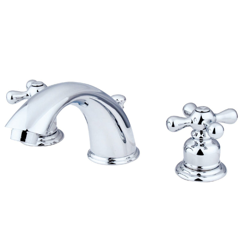 Victorian Two-Handle 3-Hole Deck Mount Widespread Bathroom Faucet with Pop-Up Drain