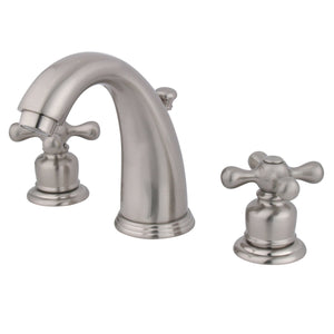 Victorian Two-Handle 3-Hole Deck Mount Widespread Bathroom Faucet with Plastic Pop-Up