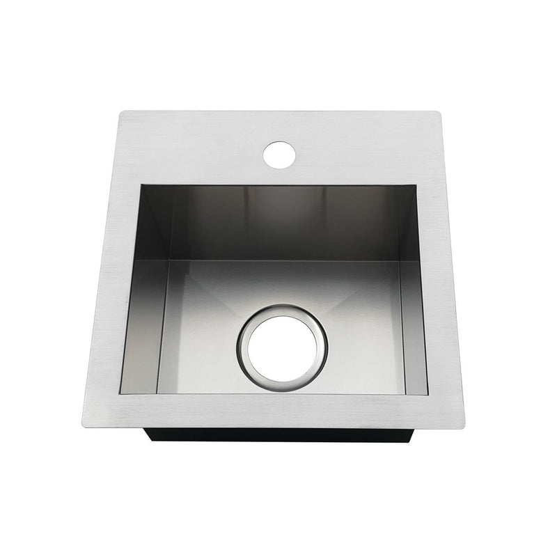 Uptowne 15-Inch Stainless Steel Self-Rimming Single Bowl Dual Mount Kitchen Sink