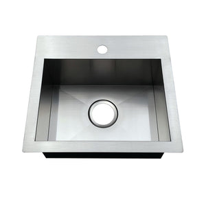 Uptowne 19-Inch Single Bowl Dual Mount Kitchen Sink