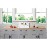 Arcticstone 24-Inch Solid Surface White Stone Apron-Front 2-Hole Single Bowl Top-Mount Kitchen Sink