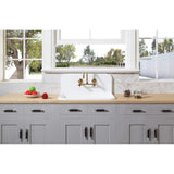 Arcticstone 30-Inch Solid Surface White Stone Apron-Front 2-Hole Single Bowl Top-Mount Kitchen Sink