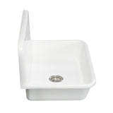 Arcticstone 30-Inch Solid Surface White Stone Apron-Front 2-Hole Single Bowl Top-Mount Kitchen Sink