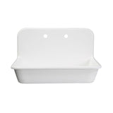 Arcticstone 30-Inch Solid Surface White Stone Apron-Front 2-Hole Single Bowl Top-Mount Kitchen Sink