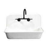 Arcticstone 30-Inch Solid Surface White Stone Apron-Front 2-Hole Single Bowl Top-Mount Kitchen Sink