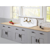 Arcticstone 36-Inch Solid Surface White Stone Apron-Front 2-Hole Single Bowl Top-Mount Kitchen Sink