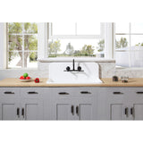 Arcticstone 36-Inch Solid Surface White Stone Apron-Front 2-Hole Single Bowl Top-Mount Kitchen Sink