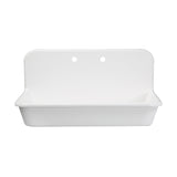 Arcticstone 36-Inch Solid Surface White Stone Apron-Front 2-Hole Single Bowl Top-Mount Kitchen Sink