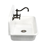 Arcticstone 36-Inch Solid Surface White Stone Apron-Front 2-Hole Single Bowl Top-Mount Kitchen Sink