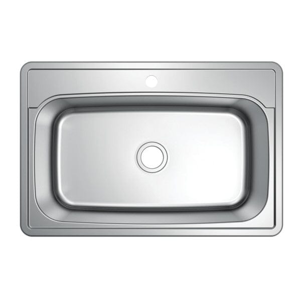 Studio 33-Inch Stainless Steel Self-Rimming 1-Hole Single Bowl Drop-In Kitchen Sink