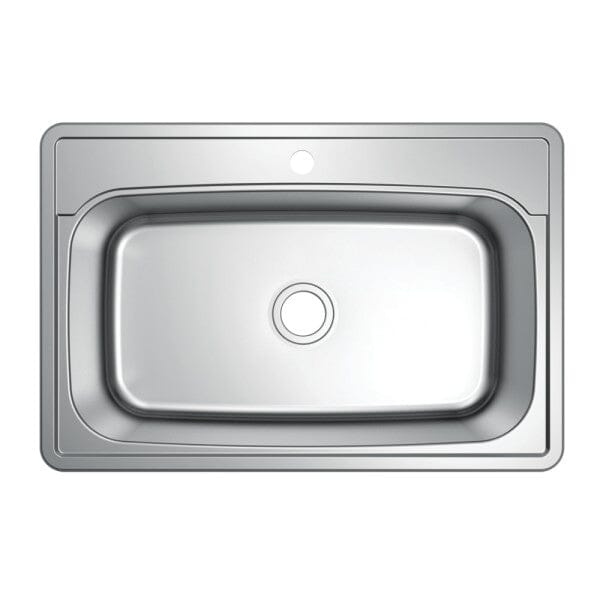 Studio 33-Inch Stainless Steel Self-Rimming Single Bowl Drop-In Kitchen Sink